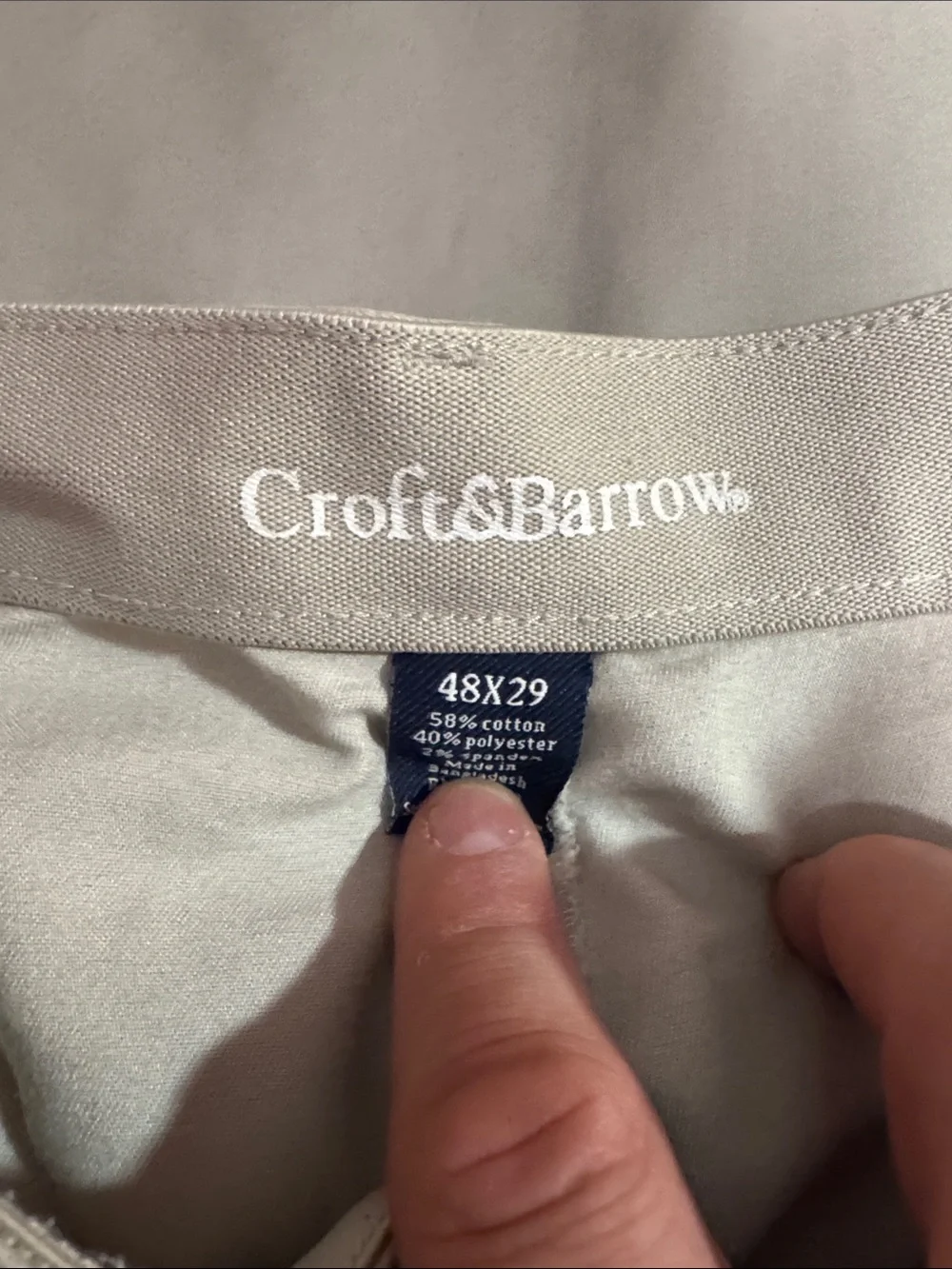 croft & barrow Men's Off-White Chinos